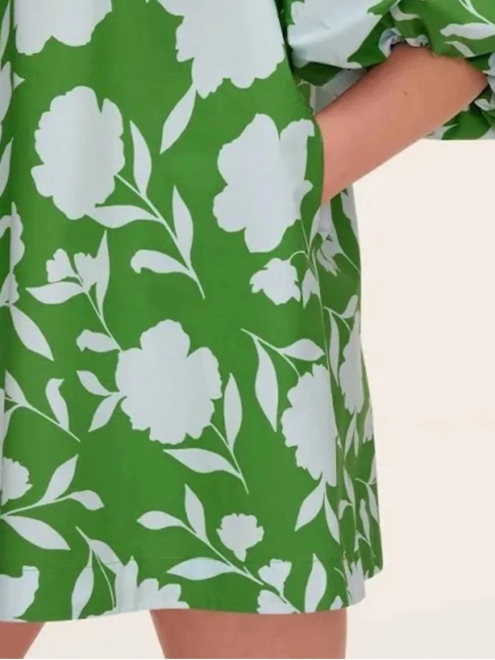 Kate Spade X Green and White Floral Tunic Dress